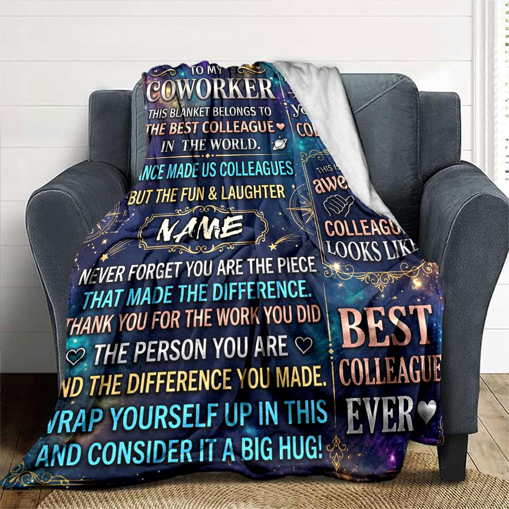 Colleague Appreciation Blanket Quote Blanket Warmthful Decor Great For Sofa Couch Office Bed Picnics Four Seasons Multipurpose Digital Print Birthday