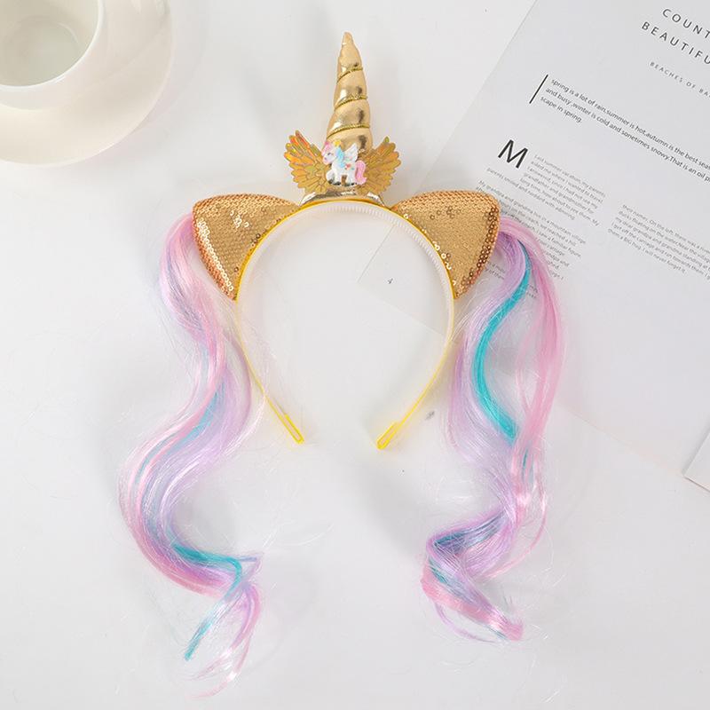 Regenboog Eenhoorn Engelenvleugels Haarband Voor Meisjes Eenhoorn Thema Verjaardagsfeest Decoratie Benodigdheden Kinder Cadeau Fee Cosplay Requisieten
