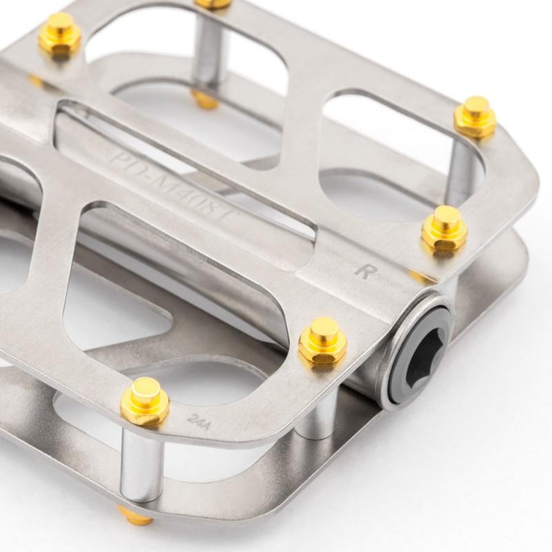 Titanium Alloy Bicycle Pedals Mountain Road Folding Touring Bikes PD-M408TI Lightweight Durable