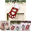 Adorable Red And Black Plaid Dog Paw Christmas Sock Ideal Holiday Gift Bag For Children