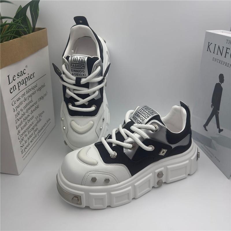 New Designer Men's All Match Thick-soled Causal Shoes Male Retro Flats Moccasins Sports Walking Sneakers Zapatos Hombre