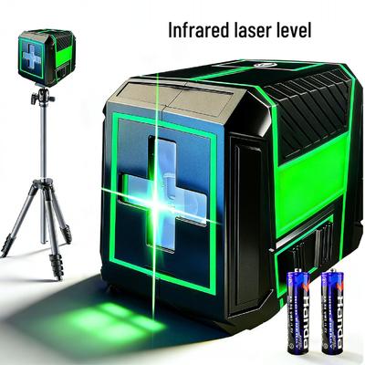 Compact Portable Green Light Infrared Laser Level with Strong, Fine Line Projection and Automatic Alignment Bracket