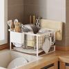 Kitchen Dish Drying Rack with Utensil Holders
