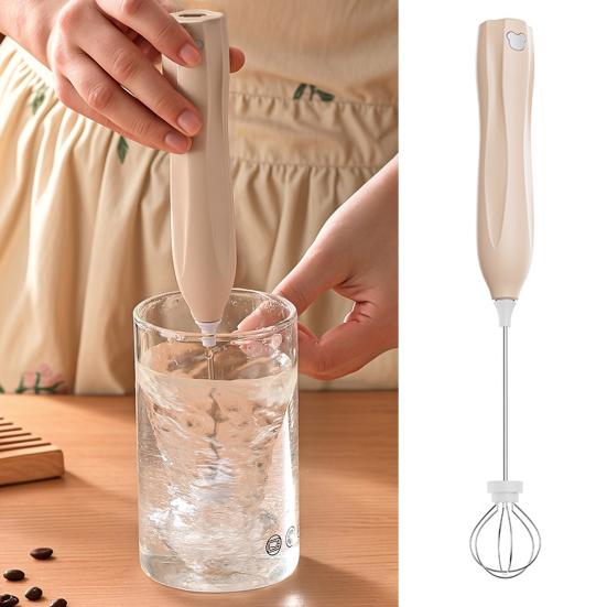 Electric Egg Beater Stainless Steel Mixer Low Noise Rechargeable Milk Frother Handheld Electric Coffee Egg Whisk