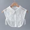 Herbst Damen Spitze Abnehmbarer Kragen Damen Abnehmbare Pullover Weiß Falscher Kragen Dekorativ Elegant Mädchen Hemd Falscher Kragen