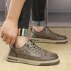 Zapatos Casuales de Hombre de Alta Calidad Zapatillas Transpirables para Hombre con Cordones Zapatos Planos de Cuero para Hombre Cómodos Zapatos de Skate para Hombre Calzado Masculino