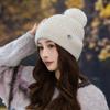 Hat Women's Winter Cycling Fleece Thickened Warm Wool Hat Ear Protector Knitted Hat