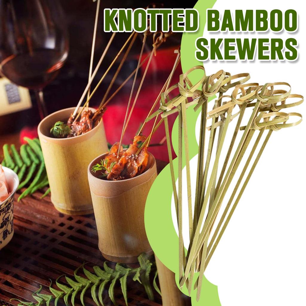 Canape Skewers, Bamboo Skewers Set, 100 Pcs., Length 12 Cm