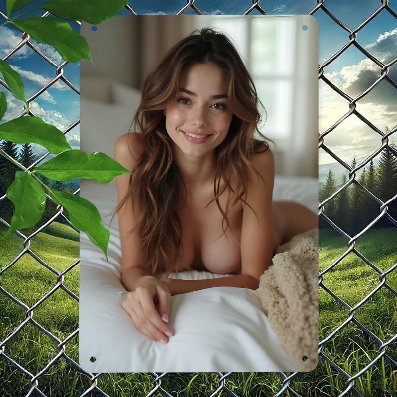 Pin-Up Girl Blechschilder, Garage Werkstatt Metalldekor 20x30cm