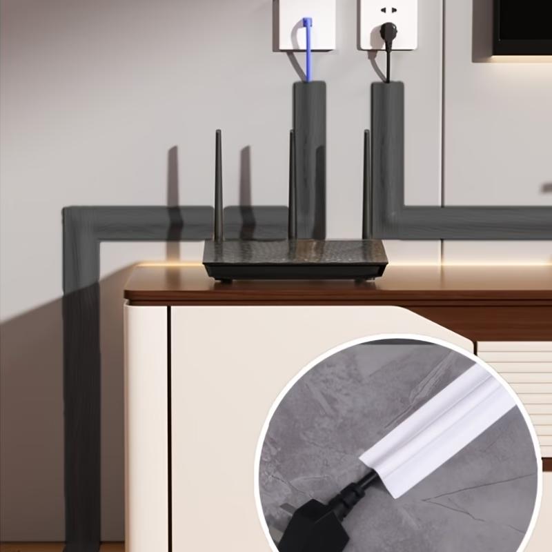 1PC 118.11inch Cable Protector Self-Adhesive PVC Wire Protection Strip Insulation Cord Protection Cover Wear Resistant Prevent T