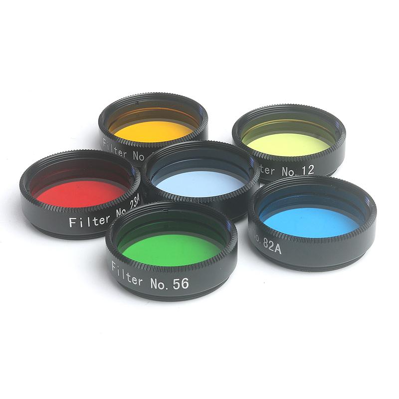 EYSDON 1.25" Astro Color Filters for Astronomical Telescopes Eyepiece Planets Nebula Photography Moon&SkyGlow #23A #56 #21 #82A