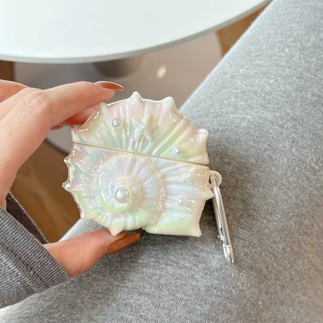 Voor AirPods Pro 3 Pro2 AirPods4 AirPods3 Voor AirPods 2 1 Hoesje Galvanisch Gekleurde Schelp Schelp Siliconen Beschermhoes for AirPods Pro