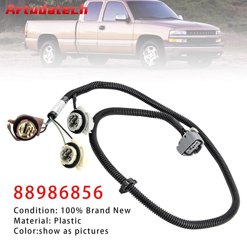 Artudatech Left Driver Side Tail Light Wiring Harness For Chevy Silverado GMC Sierra 1999 2000 2001 2002 2003 2004 2005 88986856