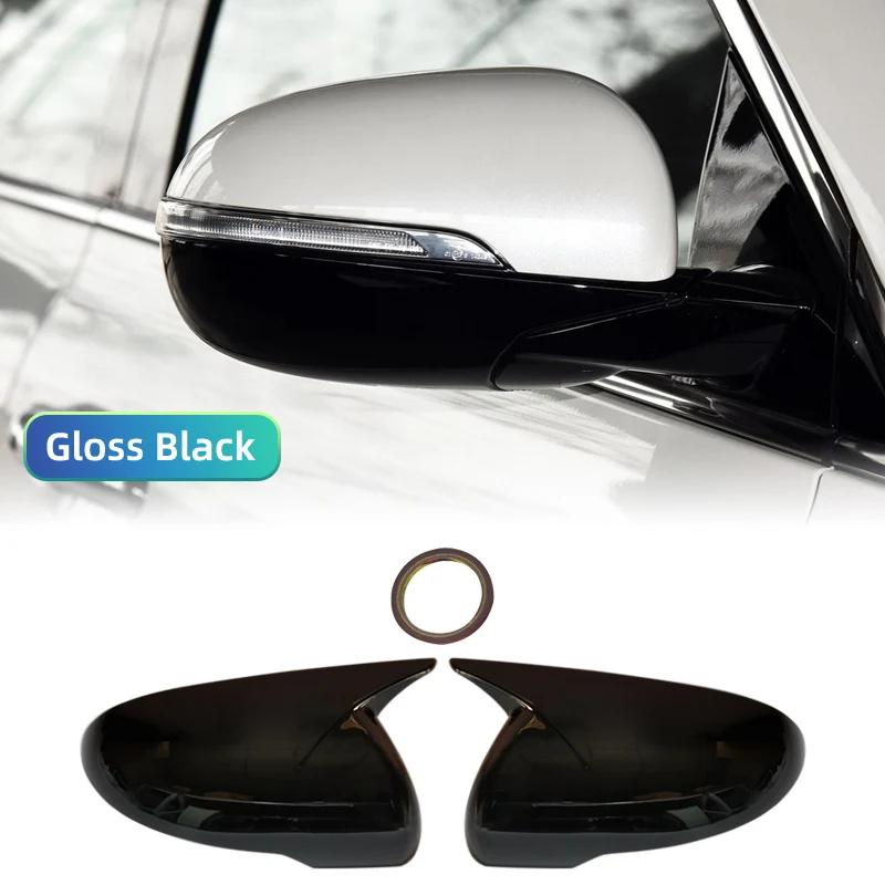 Car Rearview Accessories Door Mirror Cover For Kia Sorento 2015- Carbon Fiber Black Car Decoration Styling Upgrade Gloss Black