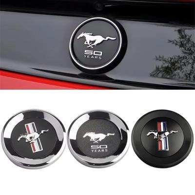1Pc ABS Car Rear Trunk Badge Cover for Mustang GT 500 Roush Laguna Seca Shelby Emblem Tail Decal Exterior Decoration