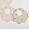 Korean 6-Layer Cotton Gauze Petal Bib: 360° Anti-Spit-Up Newborn Drool Towel.