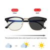Semi Rimless Photochromic Glasses Men Anti Blue Light Blocking Color Changing Eyeglasses Square Computer Ray Retro Women Eyewear