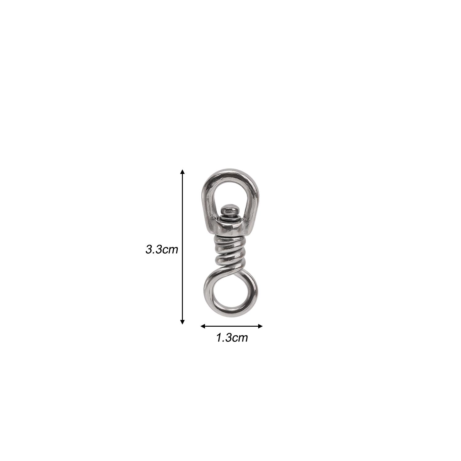 

20/1x Universal Rotating Eight Shaped Ring for Dog Line Fishing Accessories Heavy Duty Ball Bearing Stainless Steel Connector 1PC
