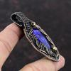 Faceted Blue Sapphire Pendant Copper Wire Wrapped Gemstone Jewelry Handmade Pendant Copper Wire Wrap Pendant Gift For Women Designer Jewelry