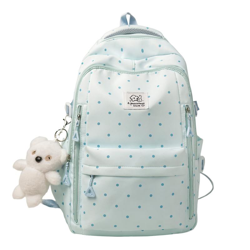 College Wave Point Backpack Junior Senior High School Lightweight Schoolbag Large Capacity Backpack