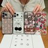 Cartoon Bear Pattern Phone Case For iPhone 17e 17 16 15 Pro Max 14 13 Pro 16 Shockproof Clear Soft Card Slot Pocket Back Cover
