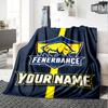 1pc Fenerbahçe Spor Kulübü Blanket with Custom Name, Gift, for Men and Women, Soft Blanket, Good for Sofa Bed Couch Travel, Lightweight Flannel Blanke