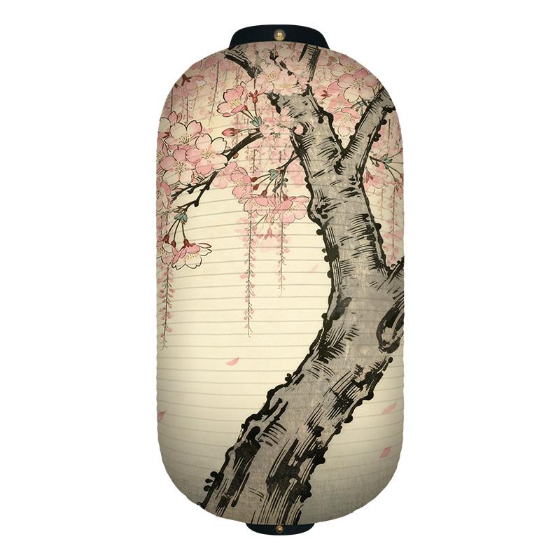 25x50cm Japanese-style Cherry Blossoms Cloth Lantern Ukiyo-e Traditional Printed Lantern Izakaya Cuisine Wedding Party Decor