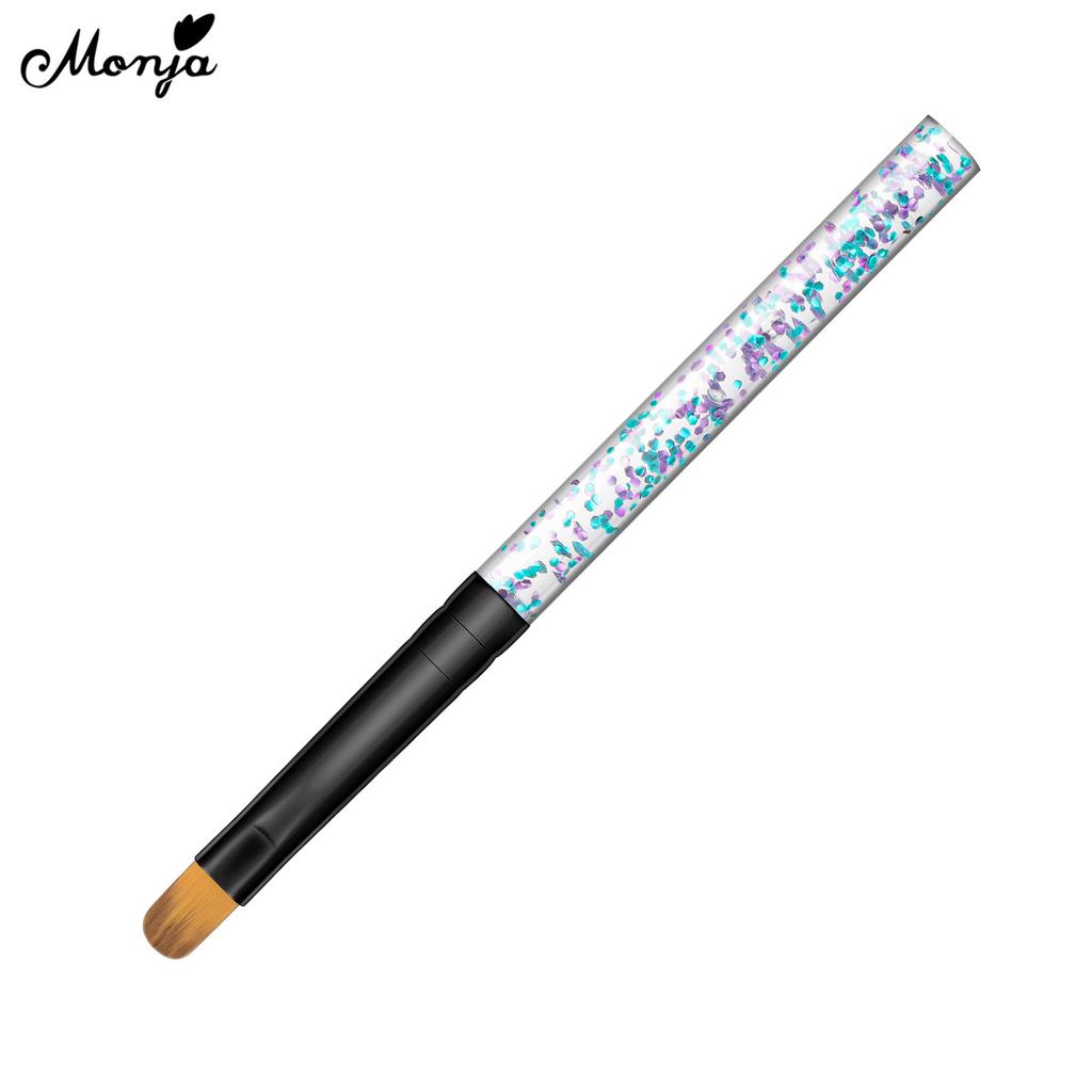 1 Piece Nail Art Brush Acrylic Handle UV Gel Polish Poly Extension Building Base Coating Pattern Painting Drawing Pen DIY Manicure Design Tool