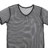 Men V-Neck Color Short Sleeve Hollow Tops Breathable Casual Style Tops