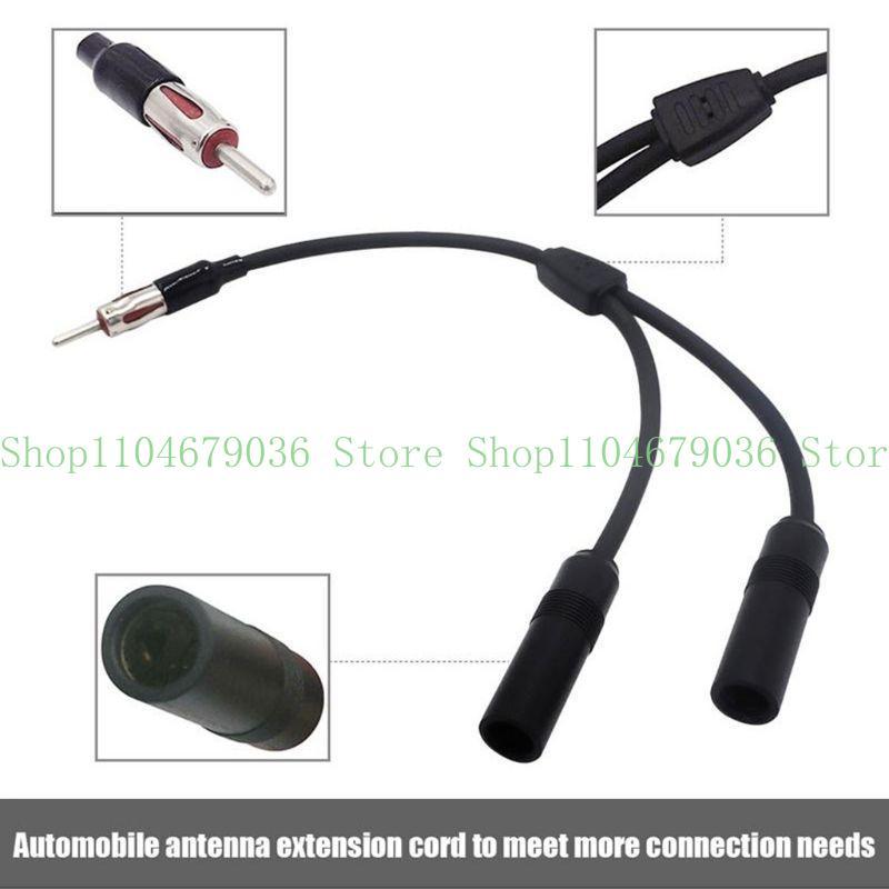652F Universal Car Antenna Cable 1 For 2 Car Antenna Extension Cable Radio Adapter