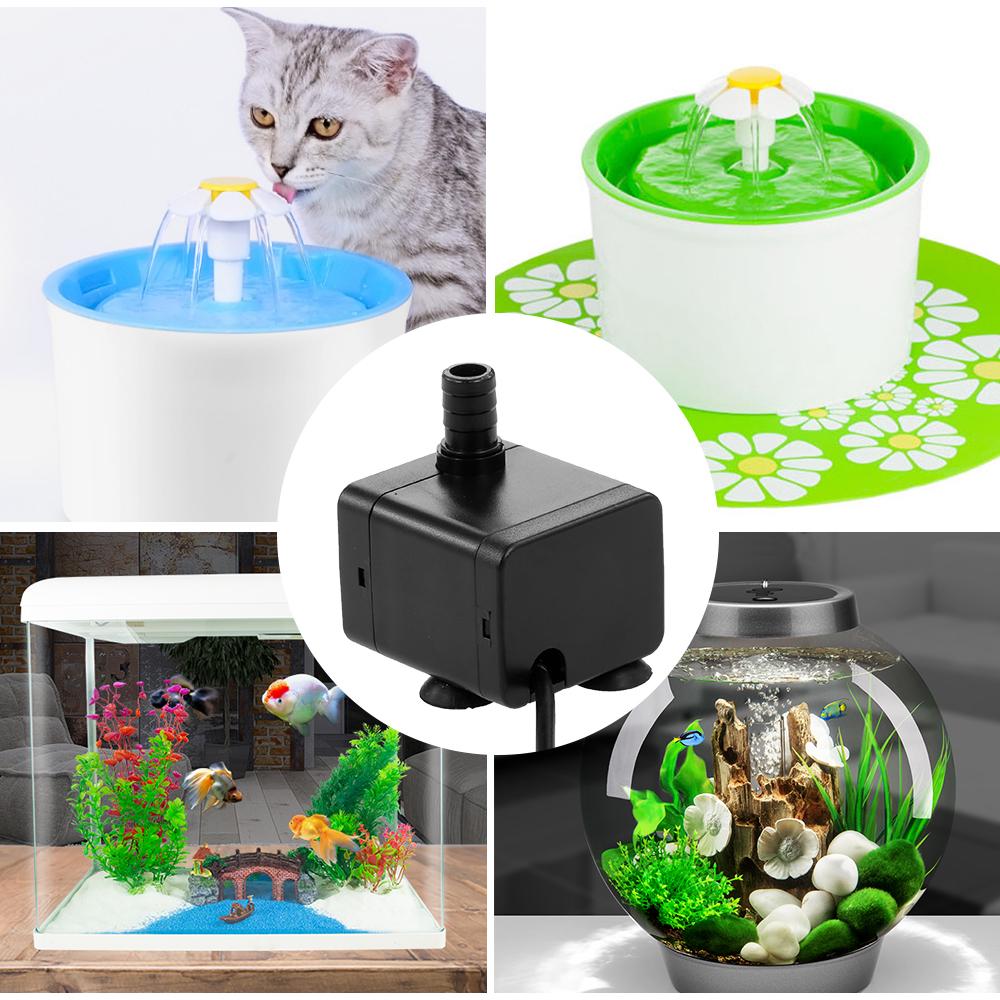 5V Ultra-quiet Mini Brushless USB Water Pump with Power Cord Waterproof for Submersible Fountain