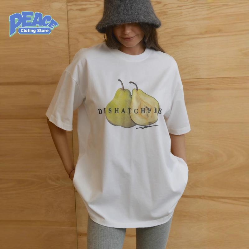 Fresh avocado printed T-shirt Women's Clothing 100% cotton T-shirt Summer Fashion Casual Comfy Short Sleeve Top Crewneck T-shirt
