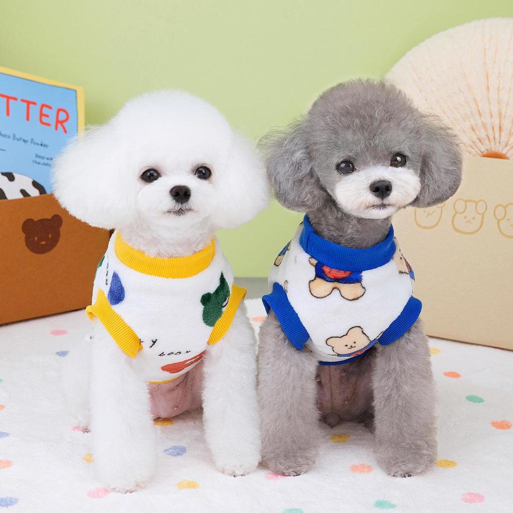 Cartoon Dog Clothes: Two-Legged Autumn & Winter Wear for Puppies, Bichon, Teddy