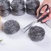 10 Stainless Steel Kitchen Cleaning Wire Balls Household Dishwashing Decontamination Brush Pot Ball Supplies