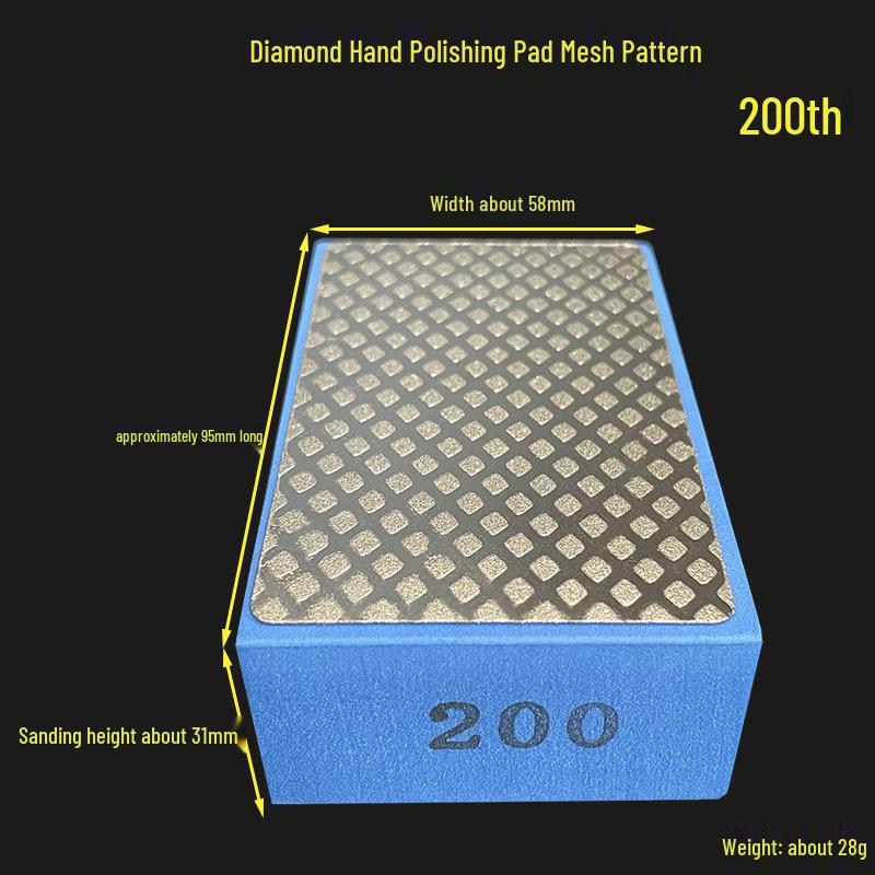 Diamond Hand Polishing Pad: Handheld Grinder & Tile Edger Whetstone 