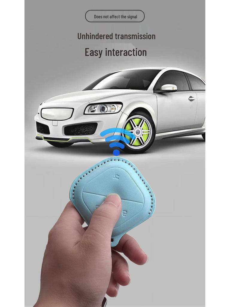 Compatible Wuling Bingo Airev Qingkong Genuine Leather Key Cover