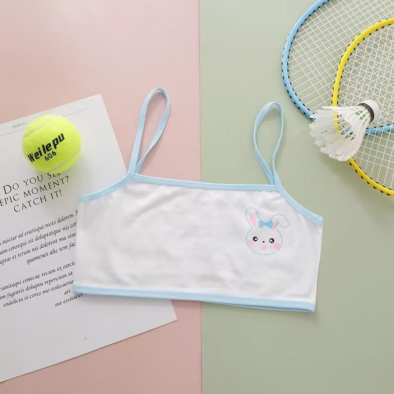 Girls Comfortable Bra Sports Training Bra Cotton Crop Top Kids Underwear 8-14years