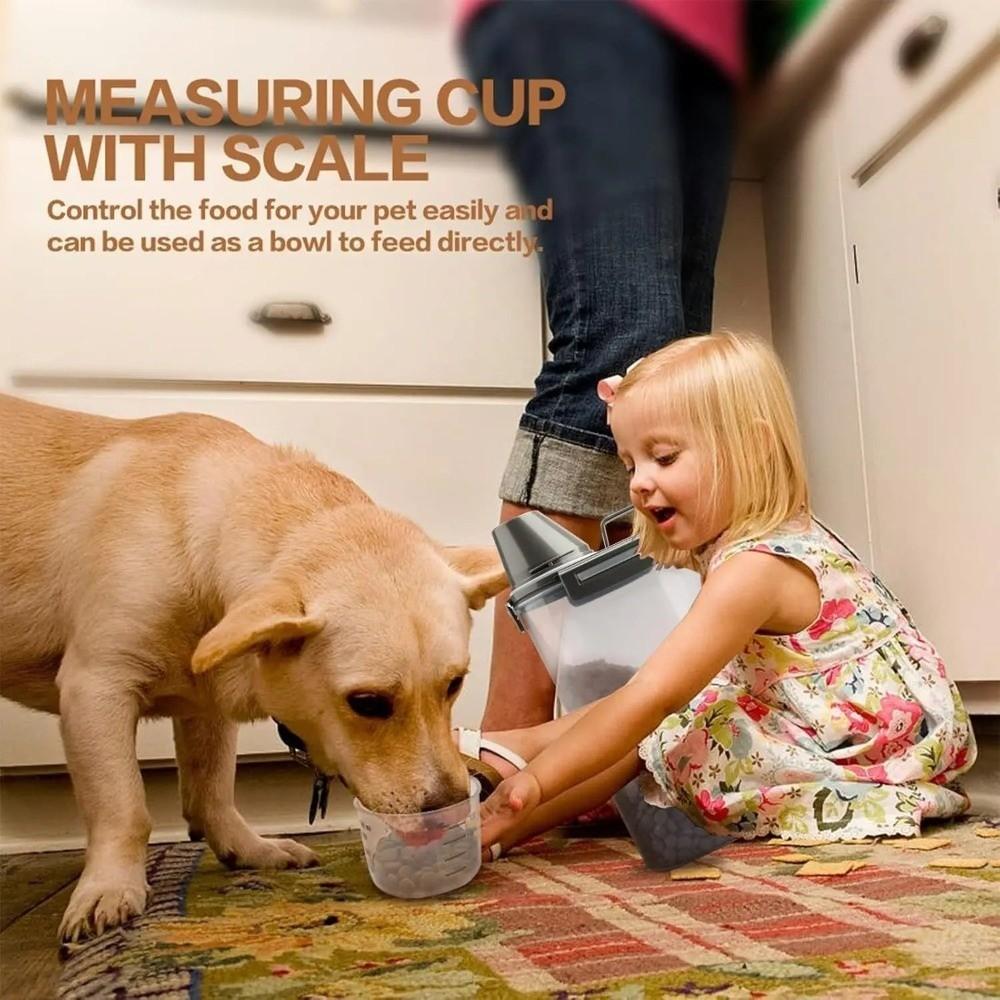 Plastic Pet Food Storage Container Moisture-proof Airtight Seal Container Storage Tank  Kitchen