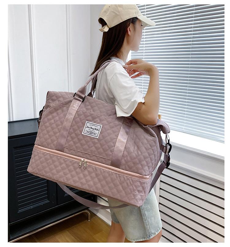 Travel Bag Rhomboid Dry And Wet Separate Sports Handbag Yoga Gym Bag