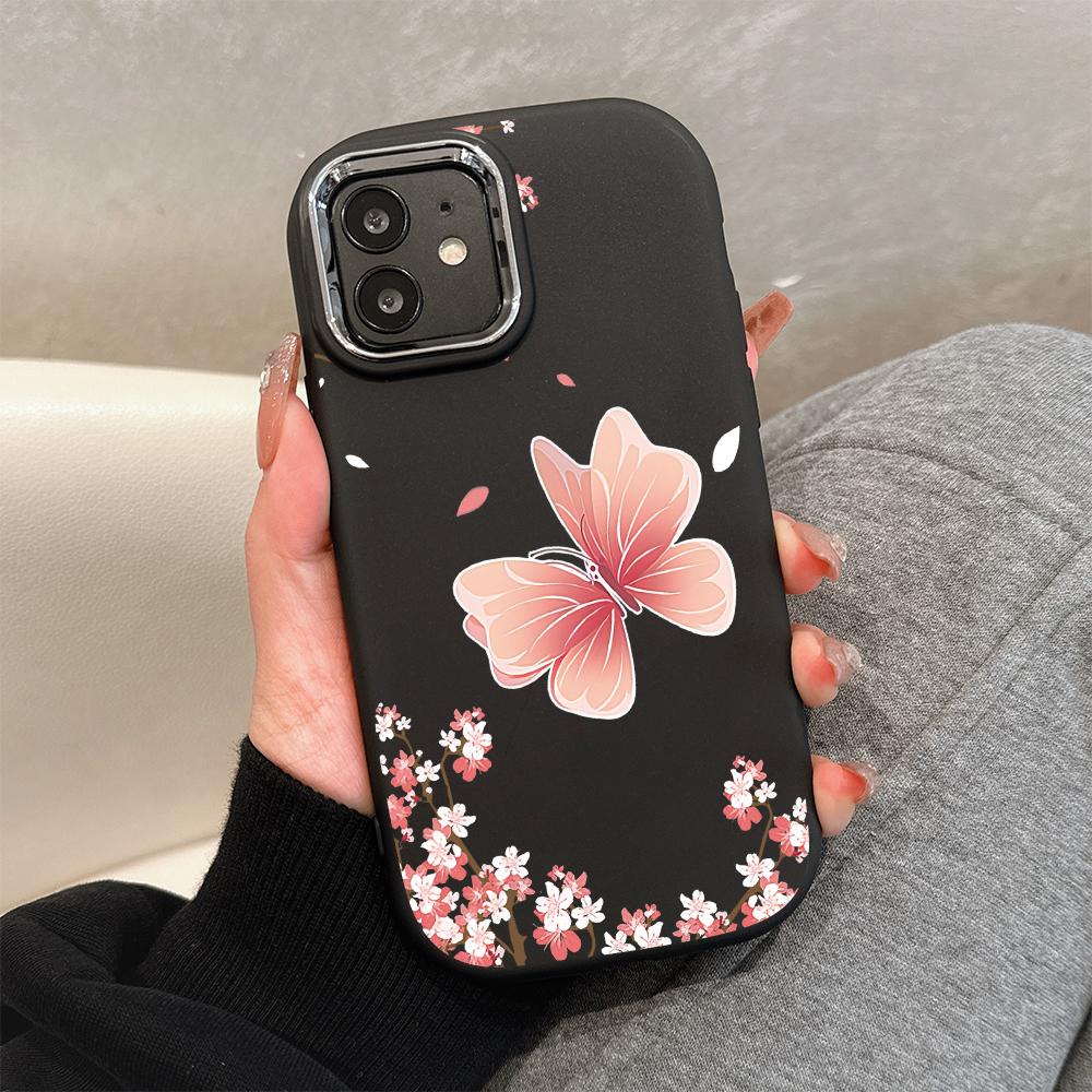 For OPPO A16 A38 A57 A58 A74 A78 A98 Reno8T Reno13F Realme C25S C53 C65 Cartoon Black Cat Silver Edge Soft Liquid Silicone Protective Casing