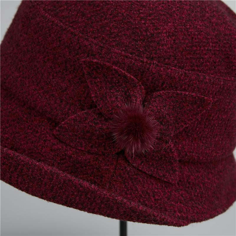 Mom Hat Women'S Season Warm Woolen Basin Hat Old Man Old Lady Spring And Autumn Grandma Bucket Hat