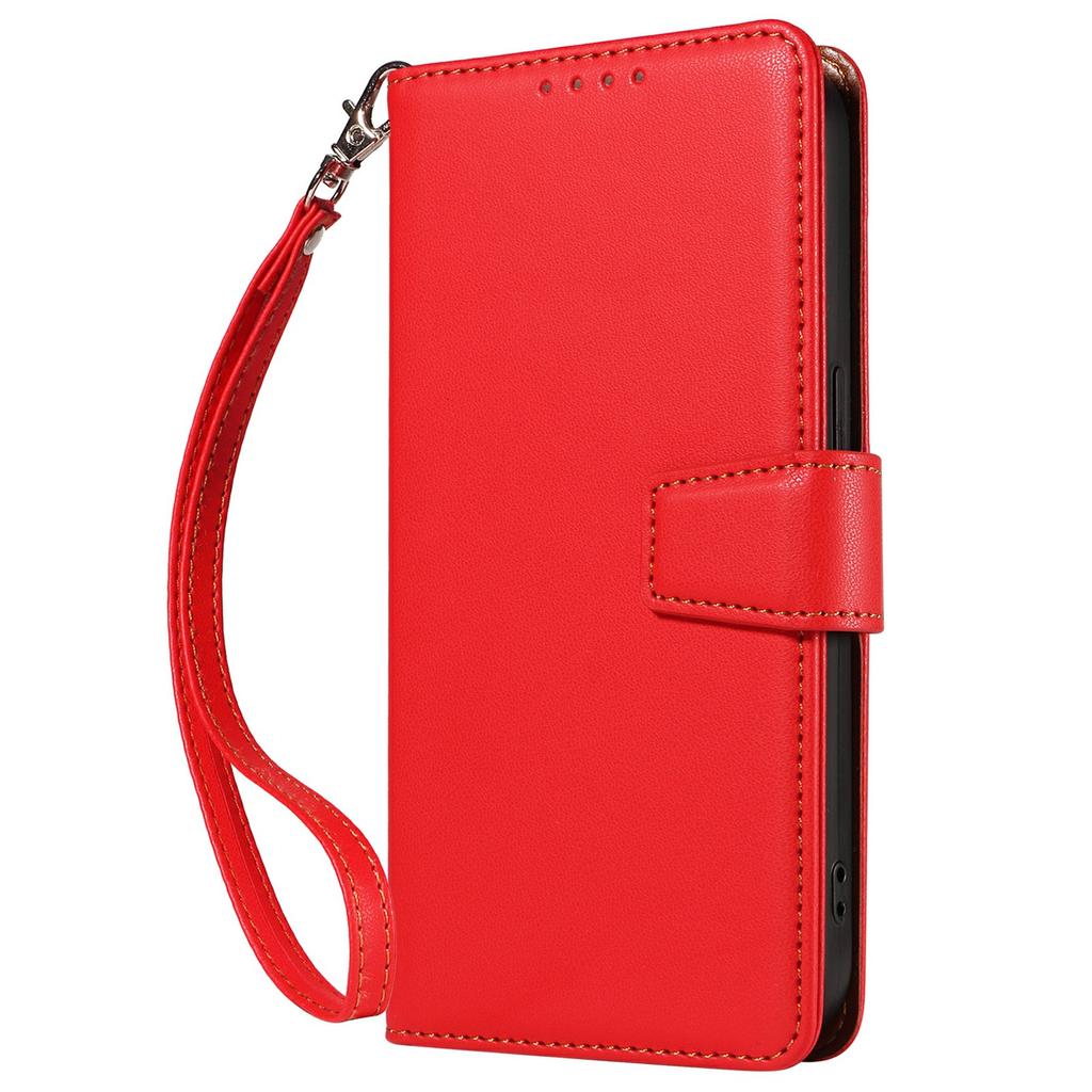 For Oppo Reno13 F 5G (Reno 13 FS 5G)/4G Case RFID Blocking Leather Wallet Flip Phone Cover with Wrist Strap