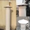 Langlebige 75-200mm Belüftete Regenhaube PVC Außenwand Luftauslass Rauchabzugshaube Dachkanalentlüftung Kamine
