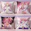 Puella Magi Madoka Cute Pillow Case Plush Fabric Soft Double-Sided Printed Sofa Warm Winter Home Gift Cushion Cover