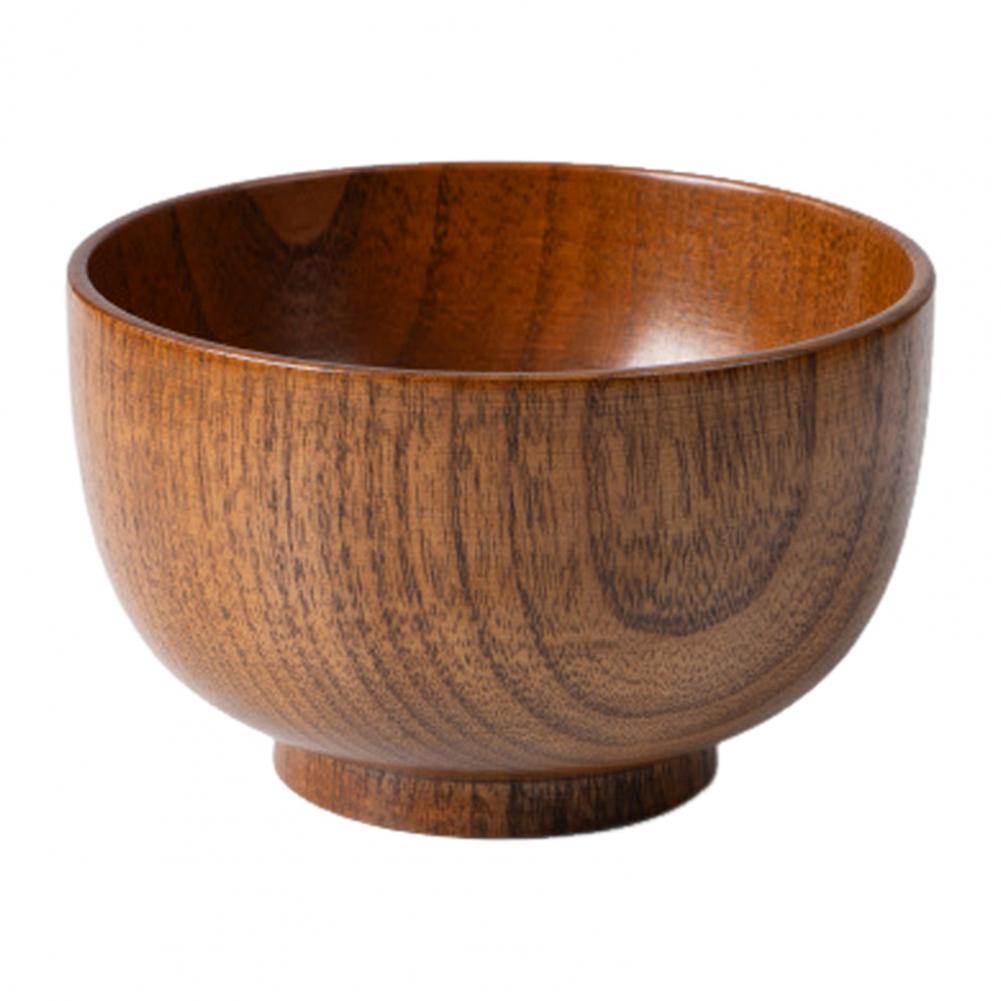 

Natural Jujube Wood Soup Bowl Handcrafted Natural Jujube Wood Noodle Bowl Mug Set for Soup Rice Tea Handmade Round Salad Bowl