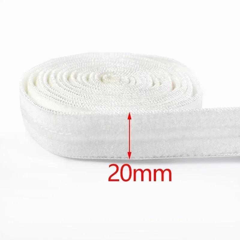 3/5/10M Meetee 20-50mm Silicone Elastic Band for Underwear Non-slip Rubber Webbing Ribbon Garment Bands DIY Sewing Accessories