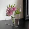 Acrylic Frame Vase Clear Modern Flower Display Art Decor Living Room Home Decoration Desktop Bookshelf Decoration Flower Vase