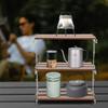 Camping Kitchen Table Picnic Cabinet Folding Cooking Storage Rack Portable