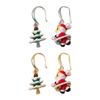 Festive Cartoon Santa Claus Stud Earrings Allergy Resistant Alloy Christmas Accessories For Kids Adults