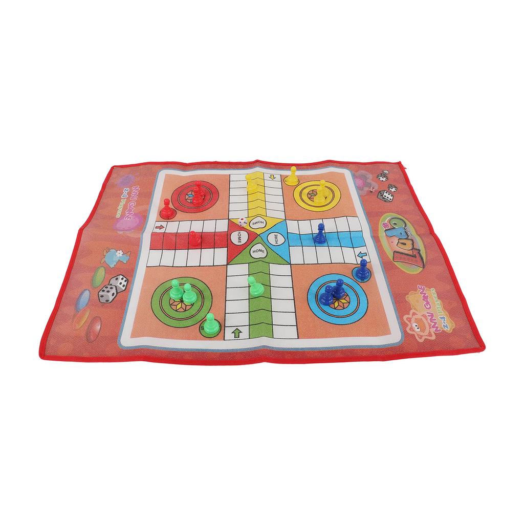 Plastic Flying Chess Game Set Non Woven Fabric Roll Up Chess Board Game Educational Toys